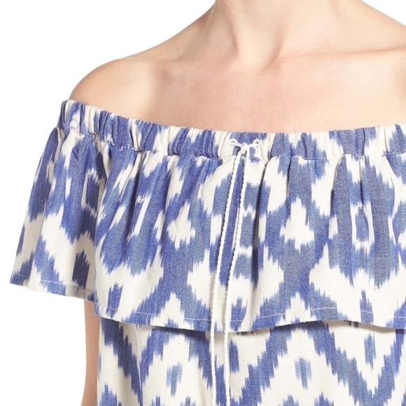 Madewell 'Balcony' Ikat Off the Shoulder Top Small - Picture 2 of 5